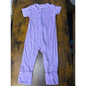 Teach Leanbh Bamboo Romper Kids 12-18 Months Purple Excellent Viscose Zippy